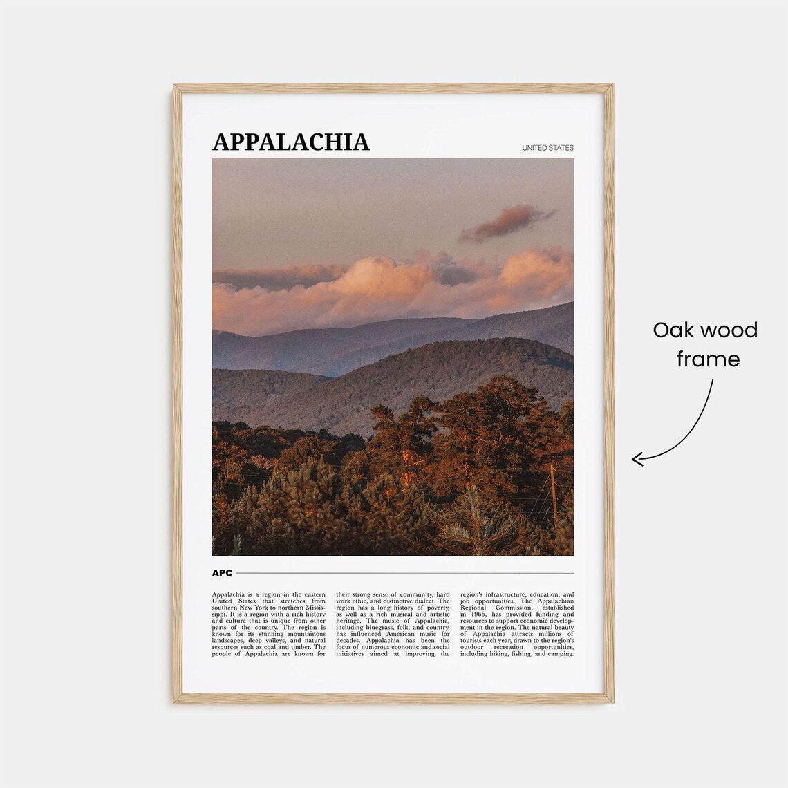 Appalachia Travel Poster, Regional Wall Art Print - Image 3