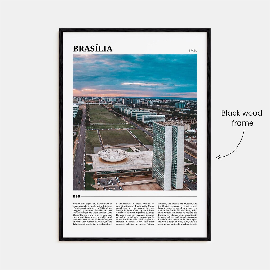 Brasilia Travel Poster, Brazil City Wall Art - Image 2