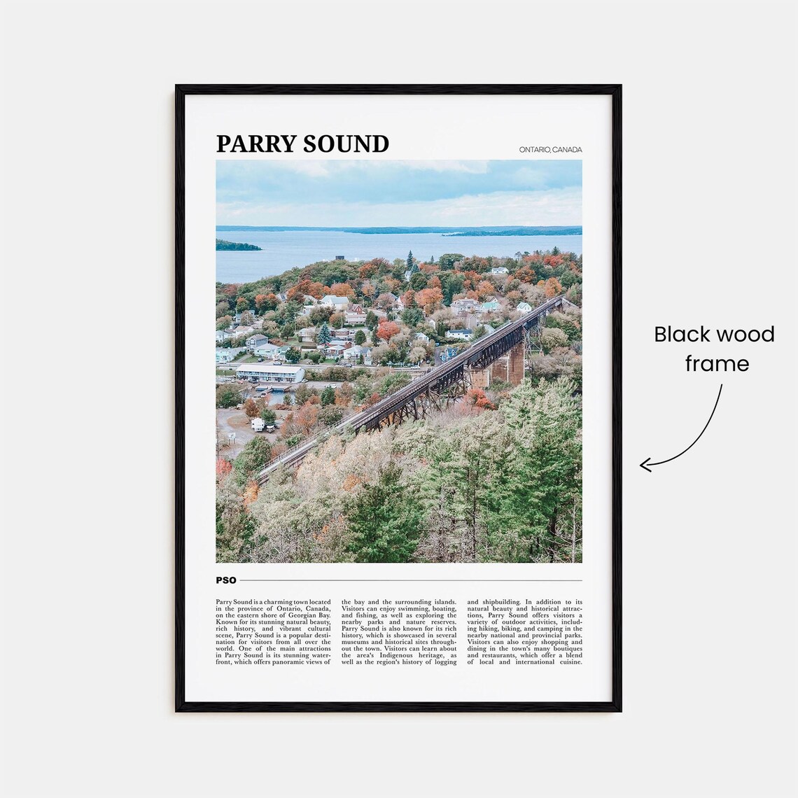 Parry Sound Travel Poster, Ontario Canada Wall Art - Image 2