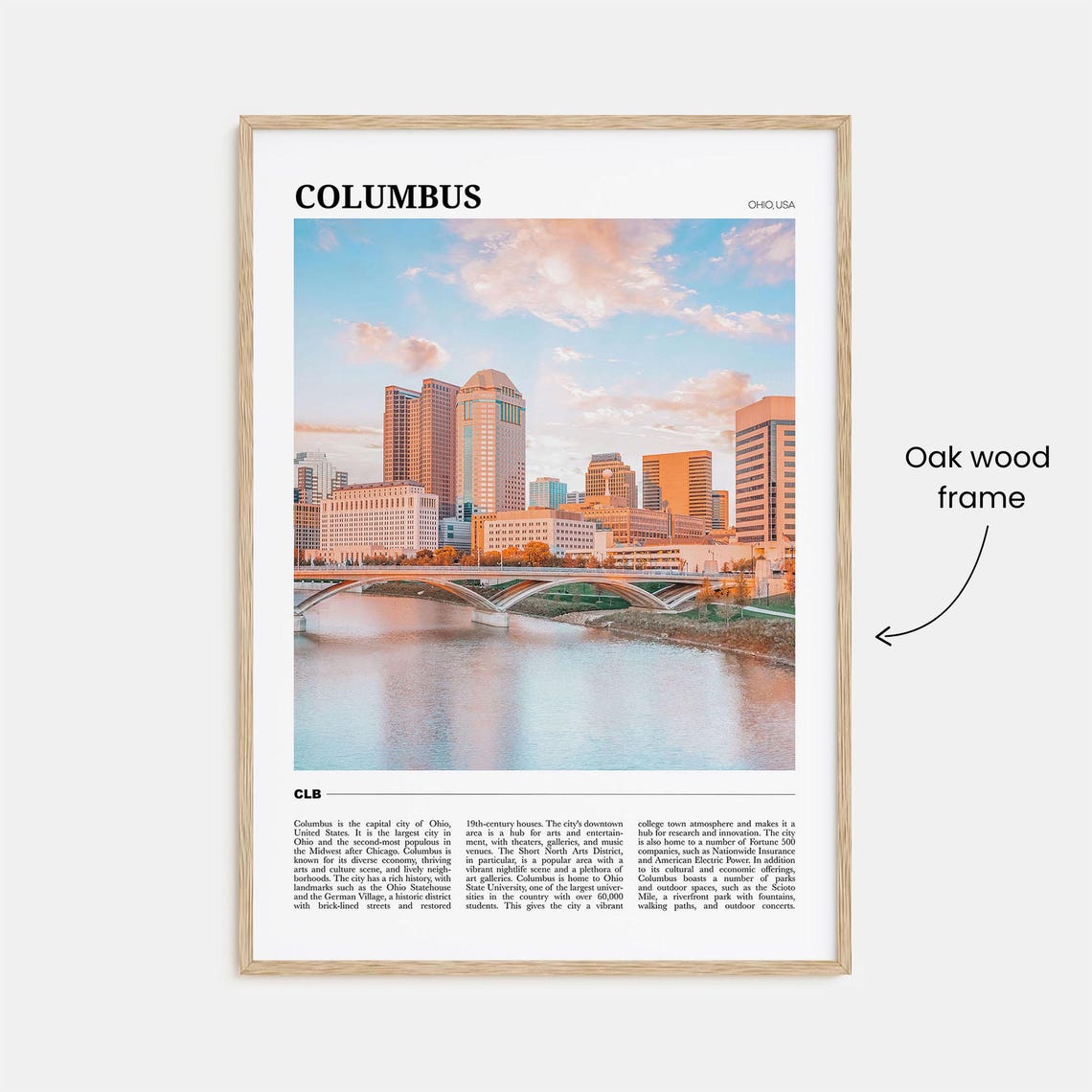 Columbus Travel Poster, Ohio Wall Art - Image 3