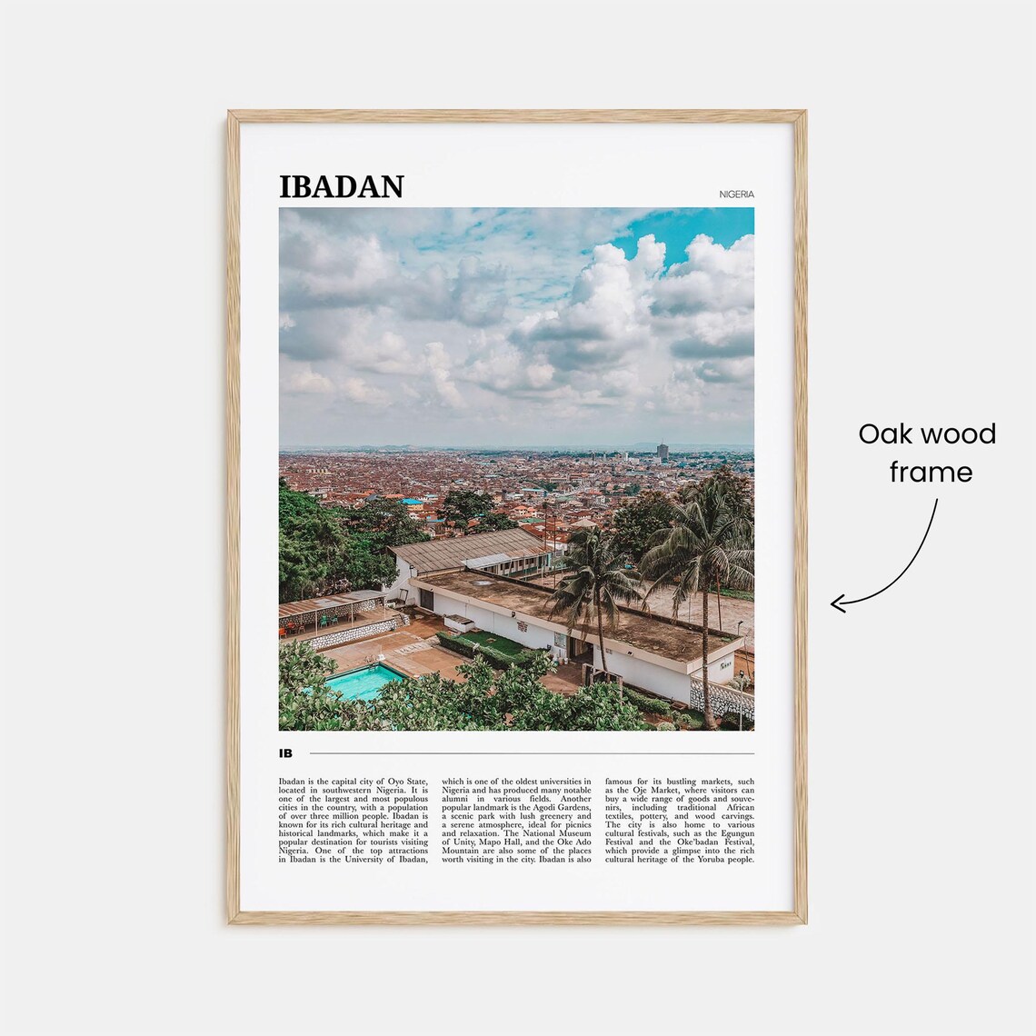 Ibadan Travel Poster, Nigeria Art Print - Image 3