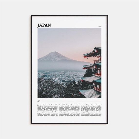 Japan Travel Poster, Asia Wall Art Print