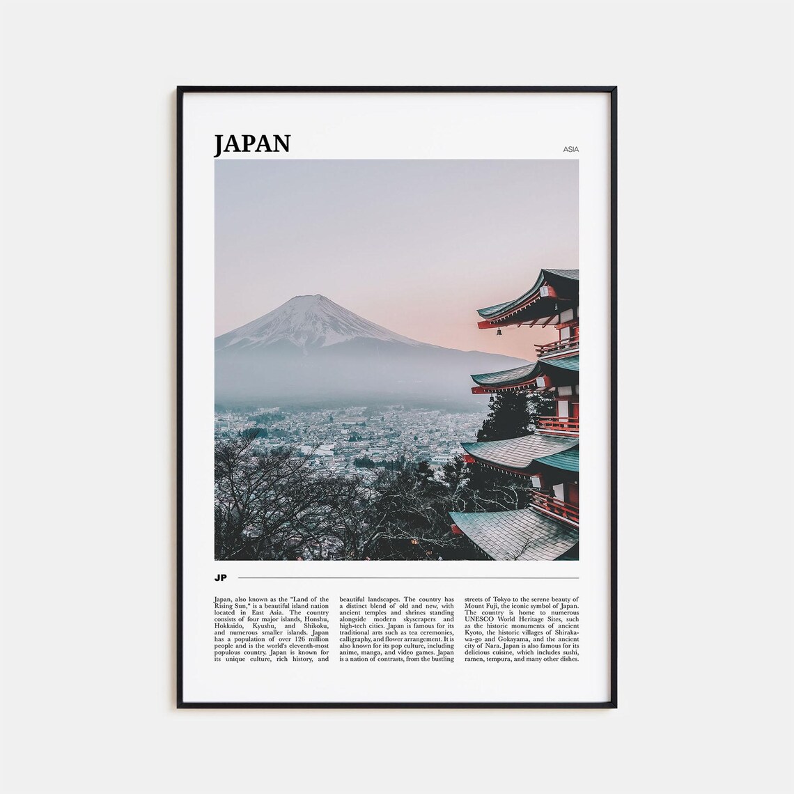 Japan Travel Poster, Asia Wall Art Print