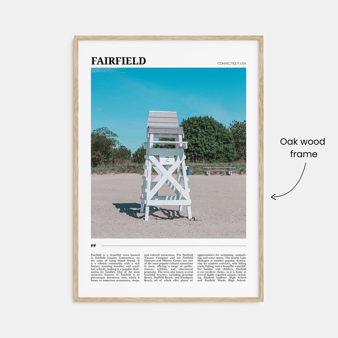 Fairfield Travel Poster, Connecticut USA Wall Art - Image 3