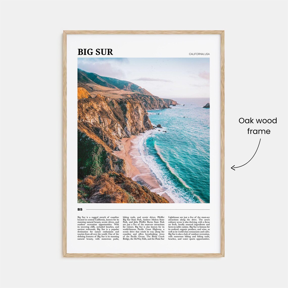 Big Sur Travel Poster No 1, California USA - Image 3