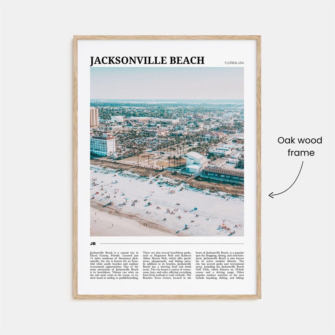 Jacksonville Beach Photo Decor Wall Art Print - Image 3