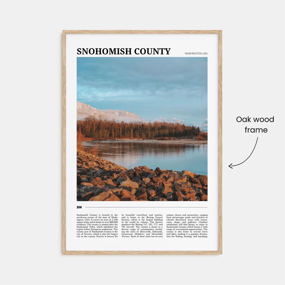 Snohomish County Travel Poster, Local Place Art Print - Image 3