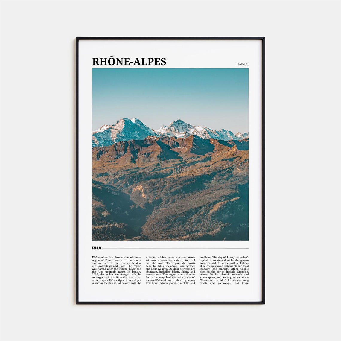 Rhone Alpes Travel Poster Rhone Alpes Wall Art Rhone Alpes Poster Print Rhone Alpes Photo Rhone Alpes Decor France