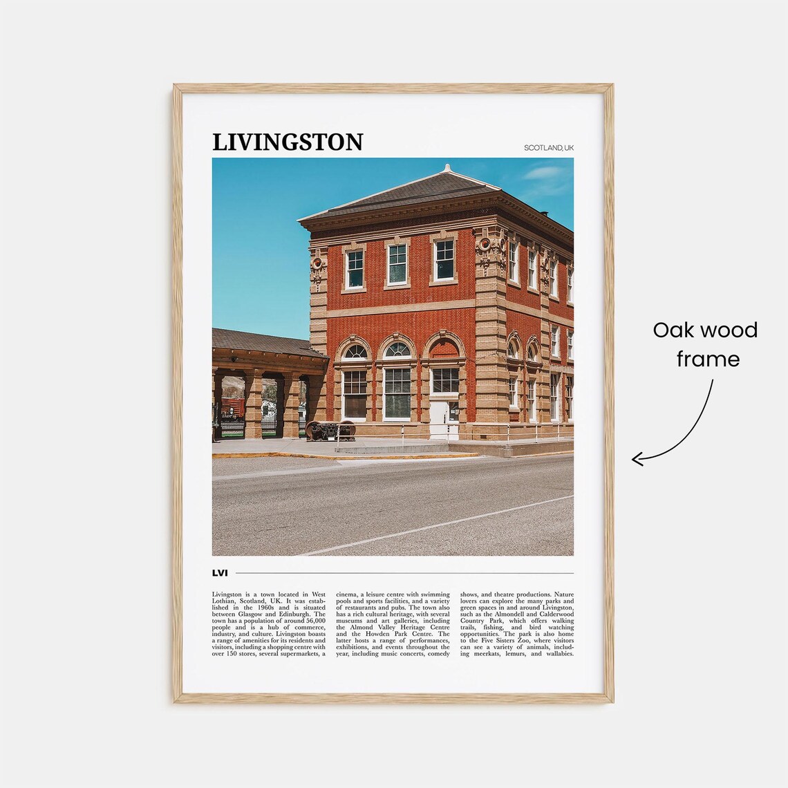 Livingston Scotland UK Historic Brick Depot Building City Poster - Image 3