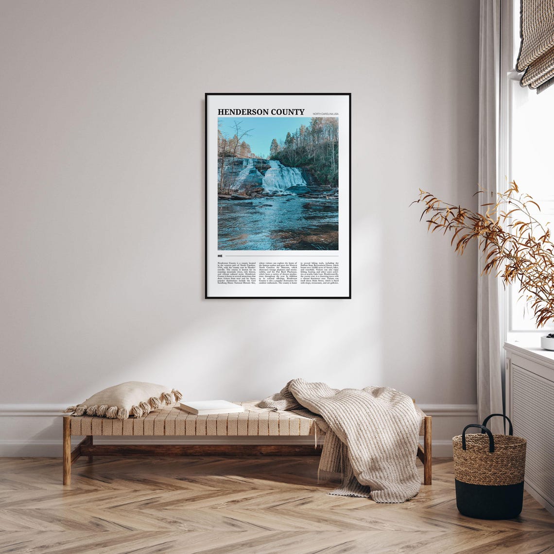 Henderson County North Carolina Scenic Waterfall Forest Poster - Image 4