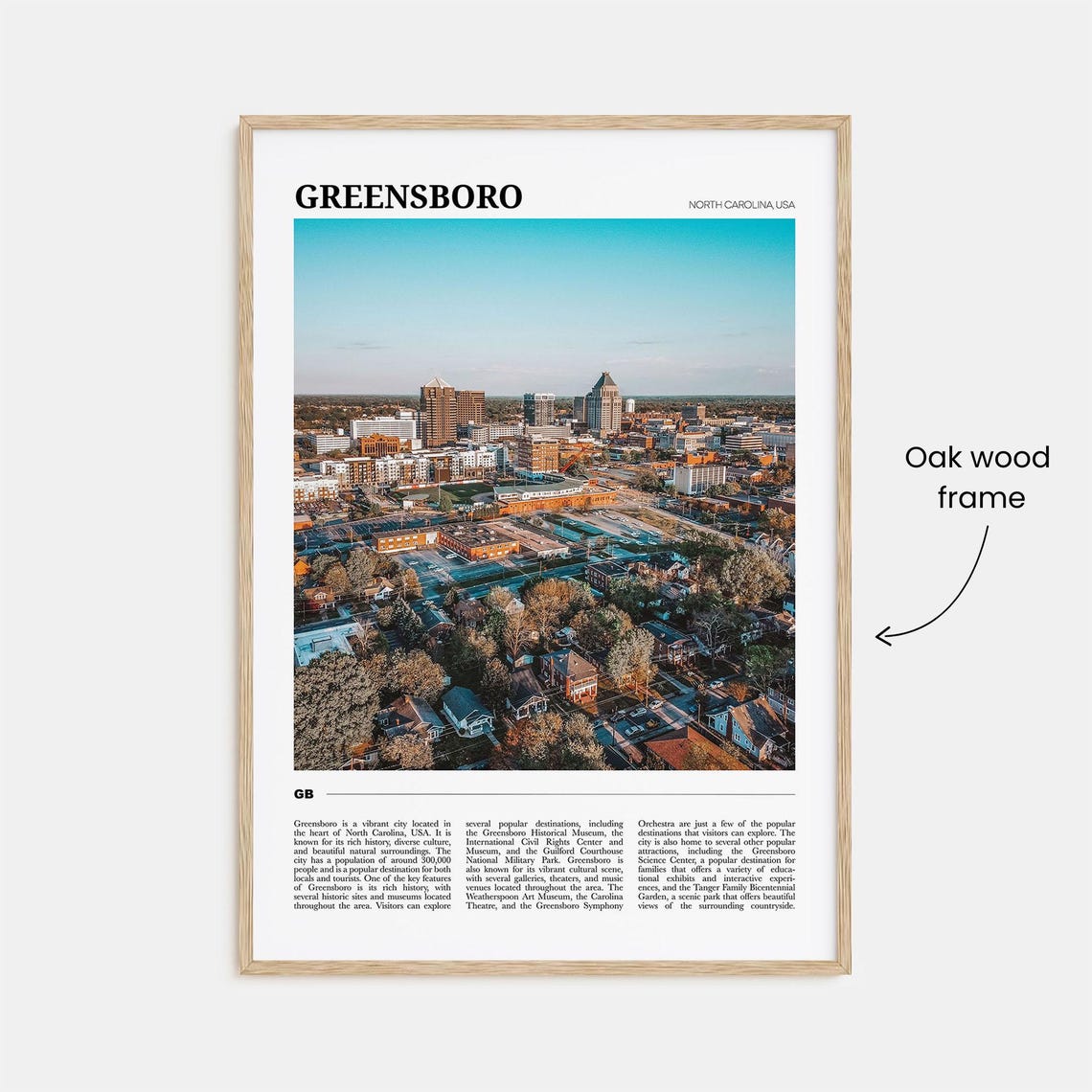 Greensboro Travel Poster Greensboro Wall Art Greensboro Poster Print Greensboro Photo Greensboro Decor North Carolina Usa - Image 3