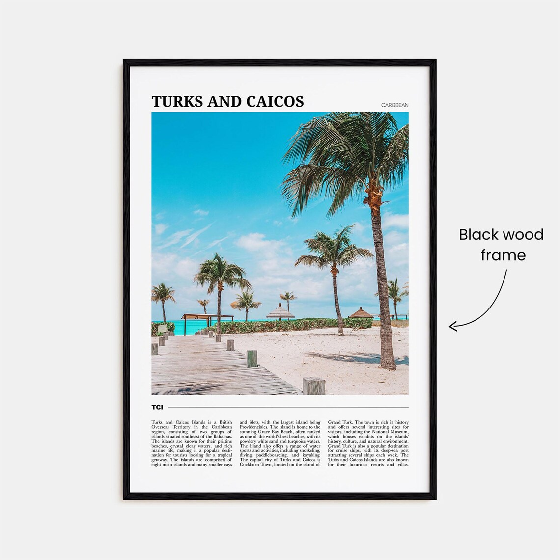 Turks And Caicos Islands Travel Poster, Island Art Print - Image 2