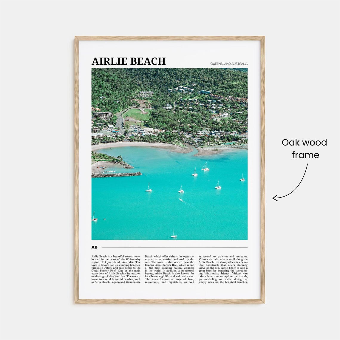 Airlie Beach Queensland Australia Whitsunday Bay Sailboats Poster - Image 3