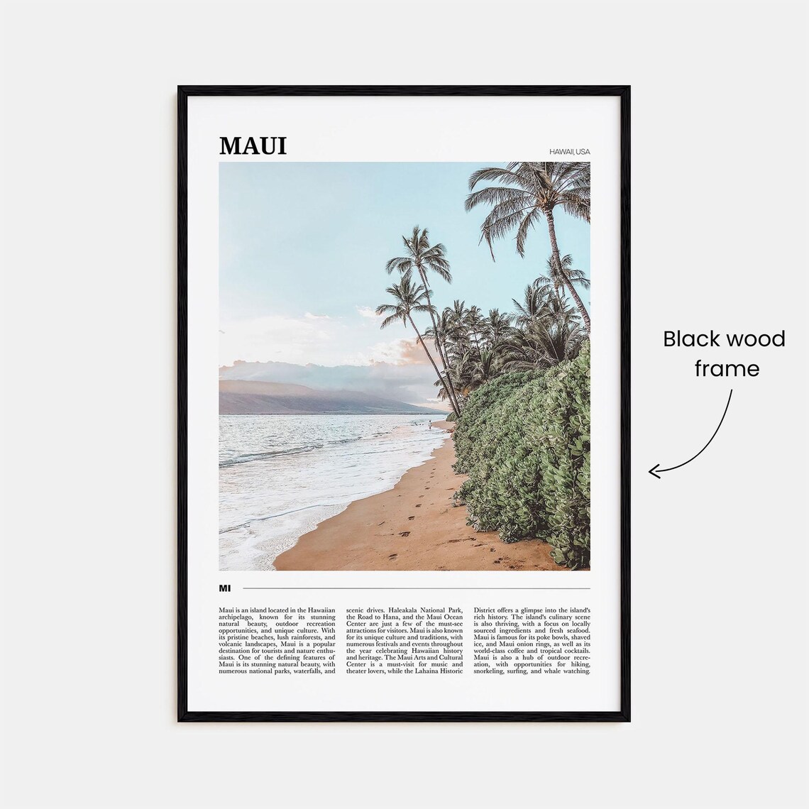 Maui Travel Poster, Hawaii USA Landscape Art Print - Image 2