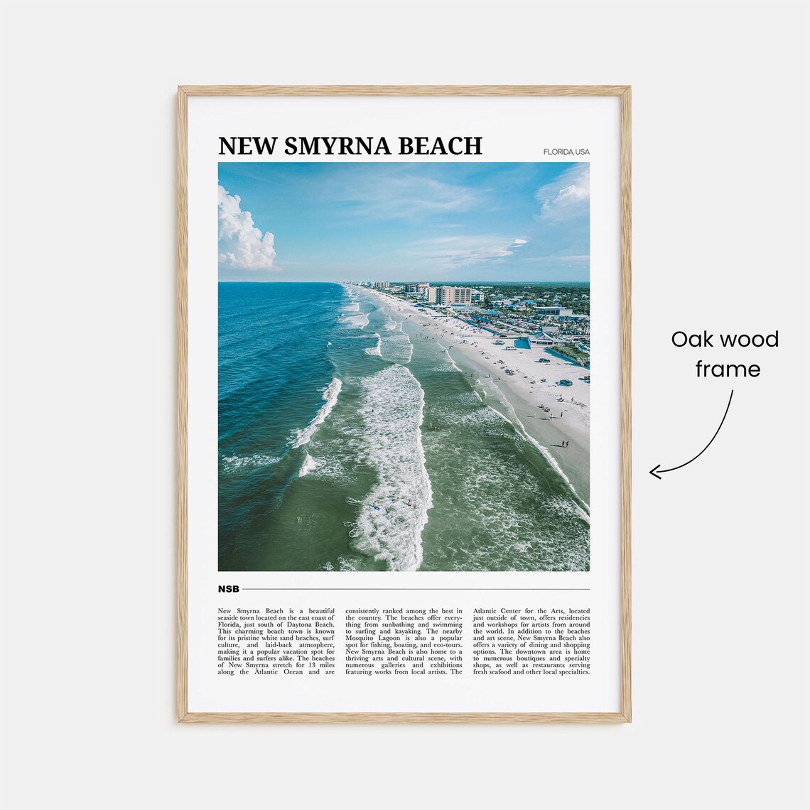New Smyrna Beach Travel Poster, Florida USA - Image 3