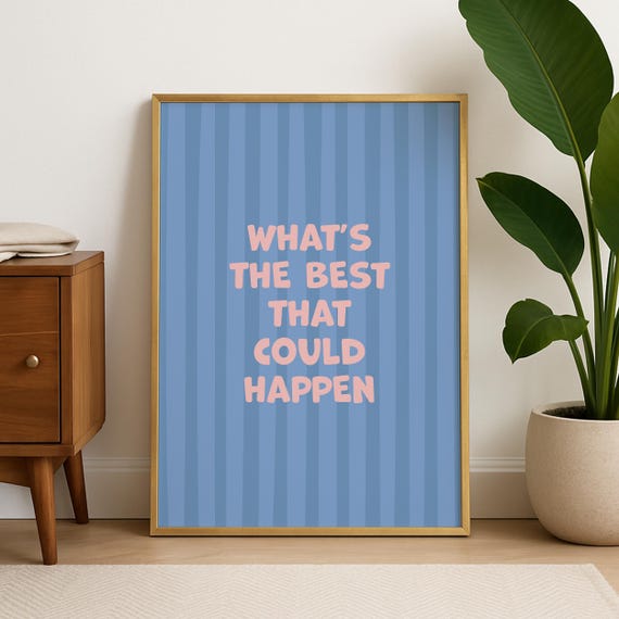 Preppy Coquette Uplifting Quote Print, Teen Girl Decor
