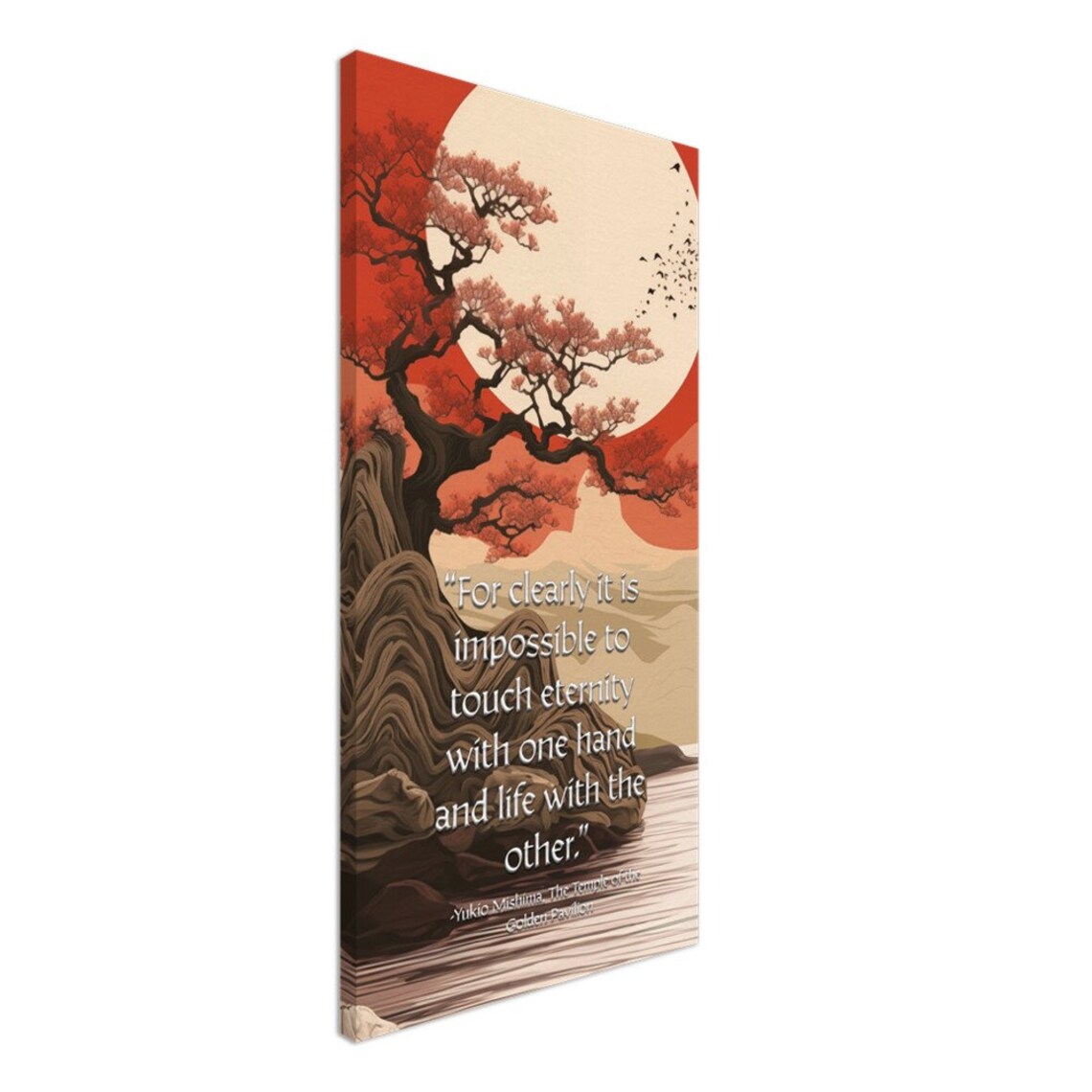 Yukio Mishima Golden Pavilion Eternity Quote Japanese Sun Poster - Image 3