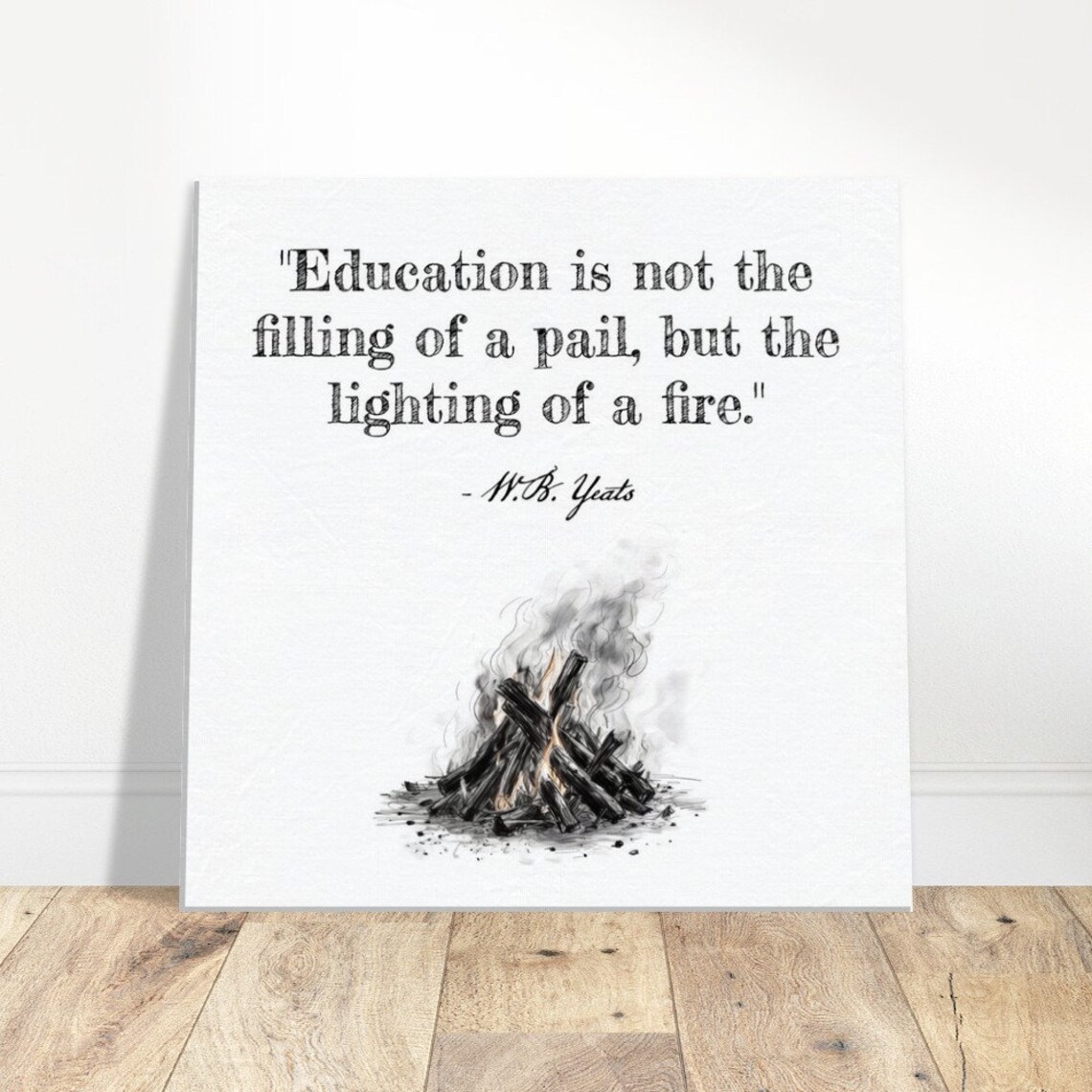 Teacher Quote Wall Art Classroom Art Teacher Gift Wb Yeats Quote Wall Art - Image 2