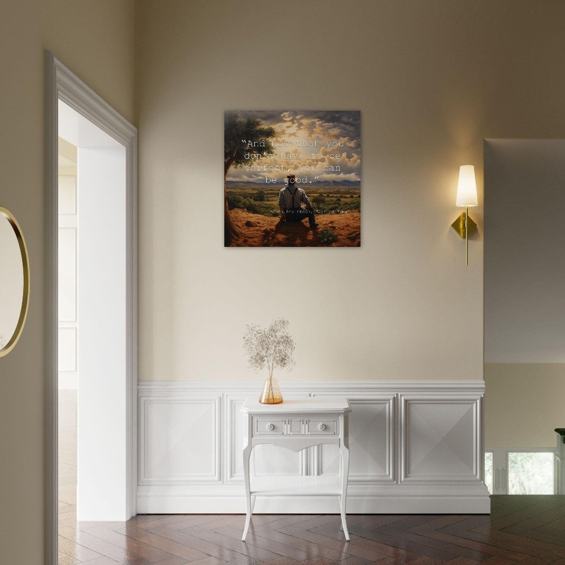 Steinbeck East of Eden You Can Be Good Quote Dramatic Sky Print - Image 2