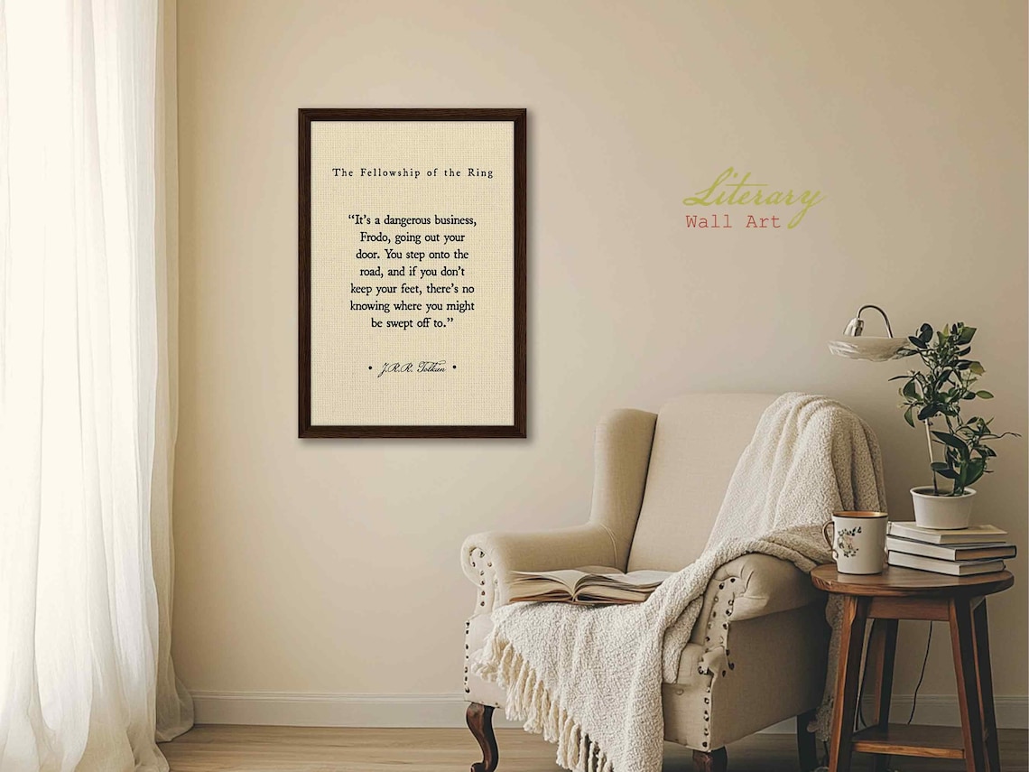 Frodo Tolkien Quote, Vintage Book Page Wall Art - Image 4