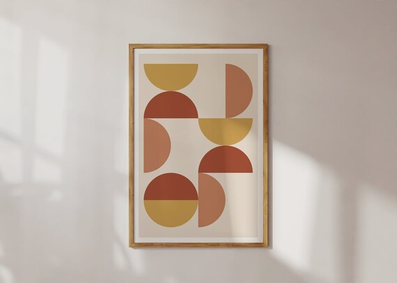 Bauhaus Wall Art Print Geometric Poster Abstract Minimalist Wall Art Funky Wall Dcor Mid Century Modern Art