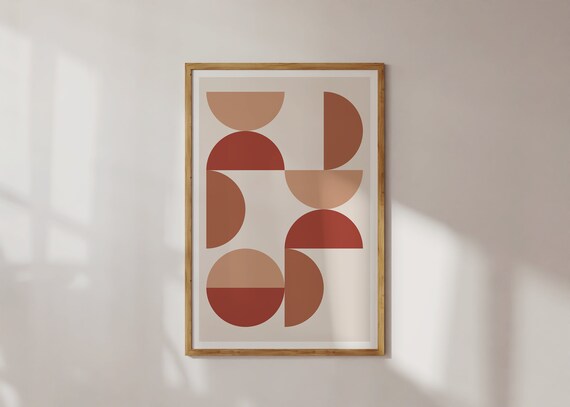 Bauhaus Wall Art Print Geometric Poster Abstract Minimalist Wall Art Funky Wall Dcor Mid Century Modern Art