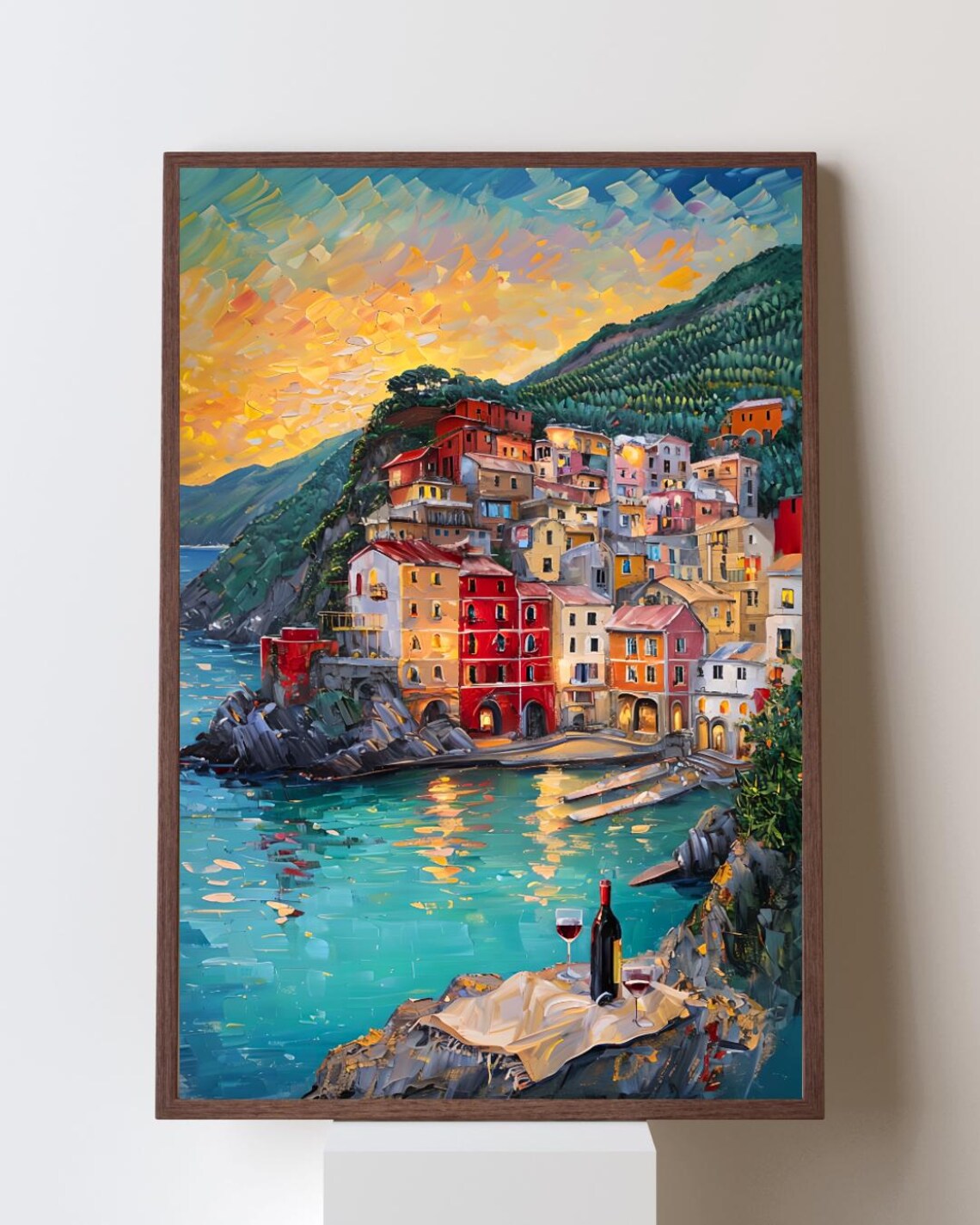Cinque Terre Riomaggiore Italy Travel Poster