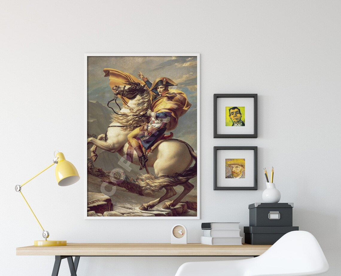 Napoleon Crossing The Alps Art Print, Jacques-Louis David - Image 4