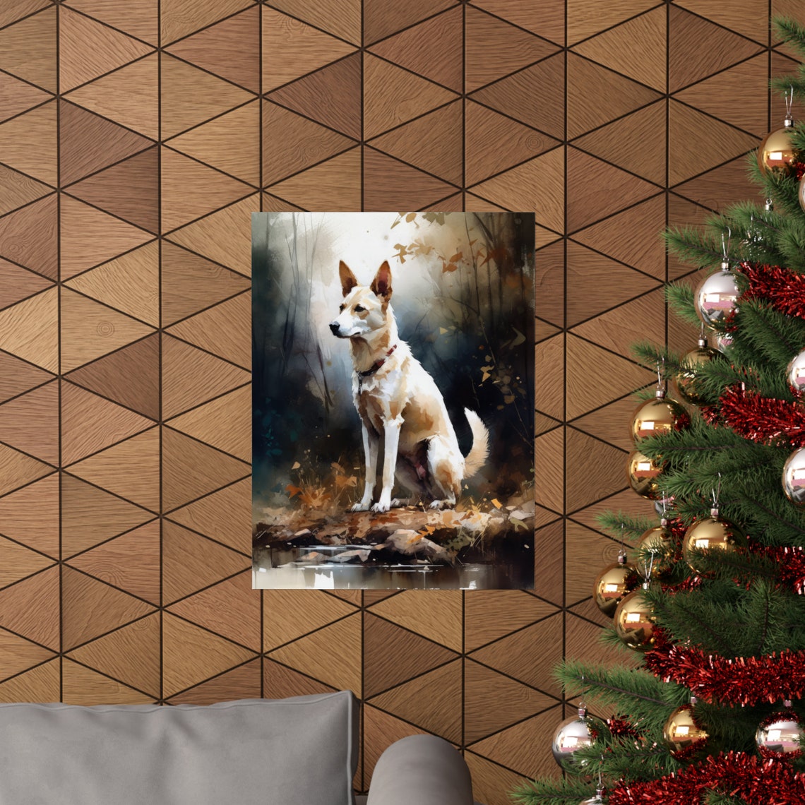 Canaan Dog Art Print Dog Wall Art Animal Art Print Animal Art Poster Dog Lover Gift Colorful Animal Wall Art Cool Dog Art - Image 3