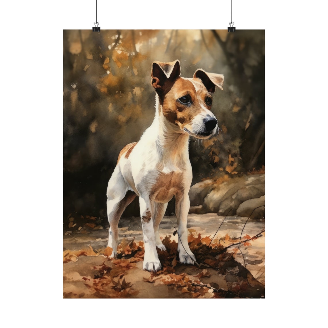 Jack Russel Terrier Dog Art Print Dog Wall Art Animal Art Print Animal Art Poster Dog Lover Gift Colorful Animal Wall Art Cool Dog Art - Image 5