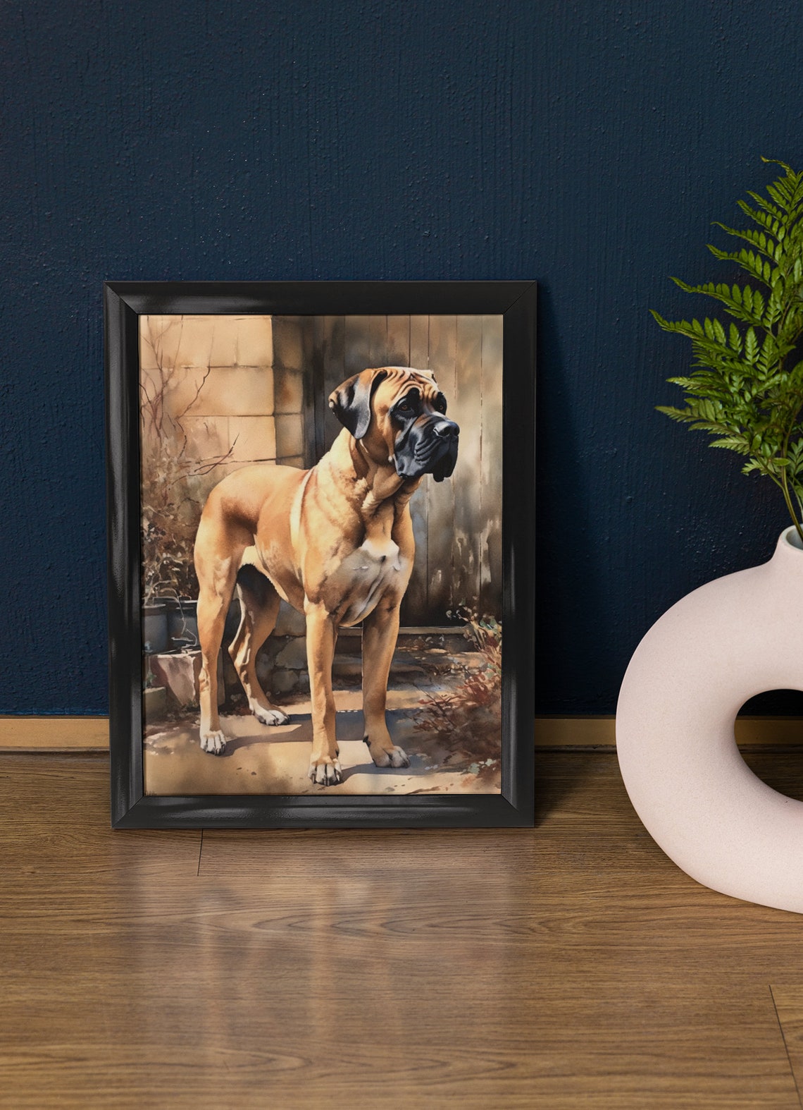 Mastiff Dog Art Print Dog Wall Art Animal Art Print Animal Art Poster Dog Lover Gift Colorful Animal Wall Art Cool Dog Art