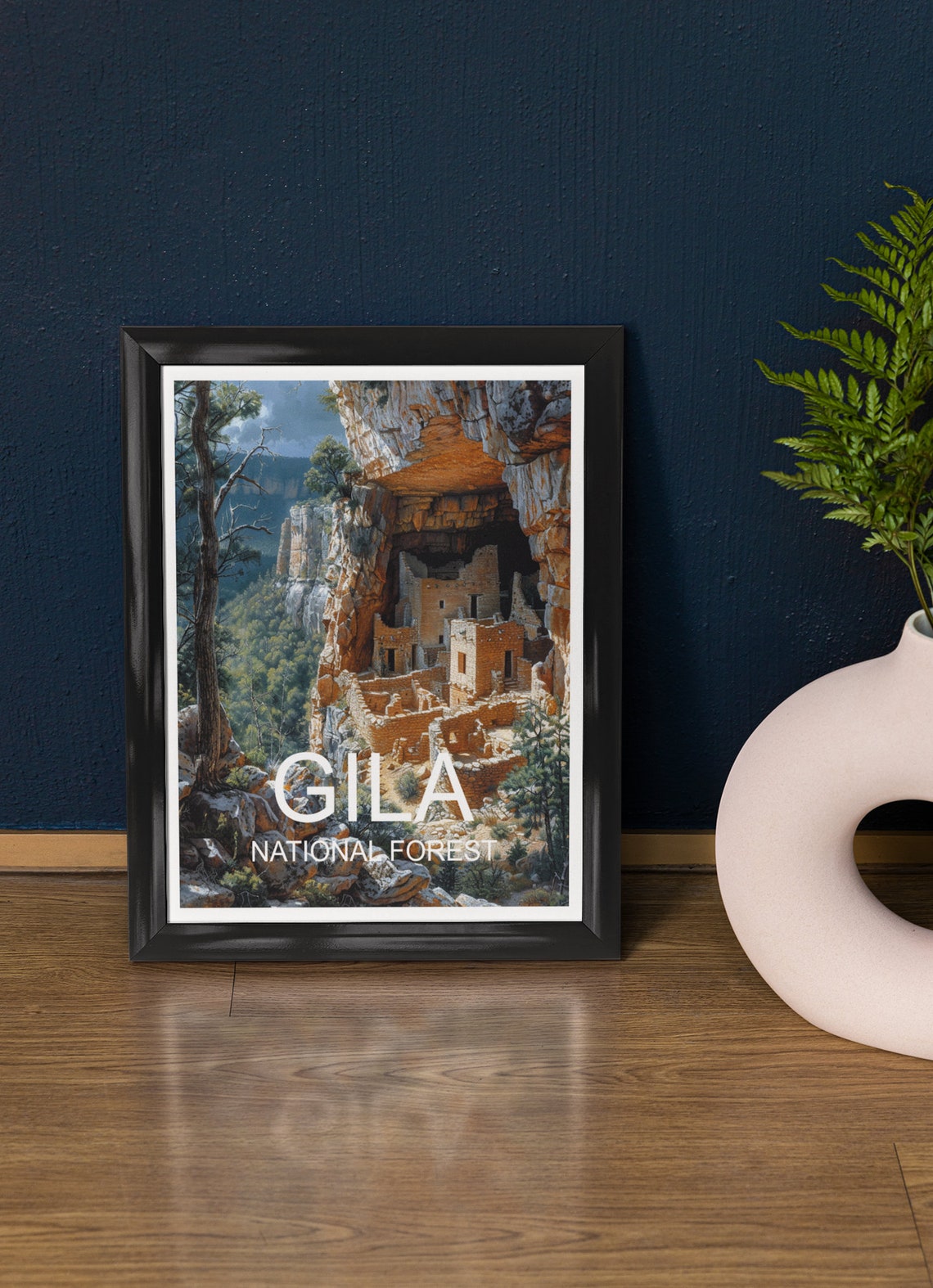 Gila National Forest Ancient Cliff Dwellings Canyon Southwest Poster