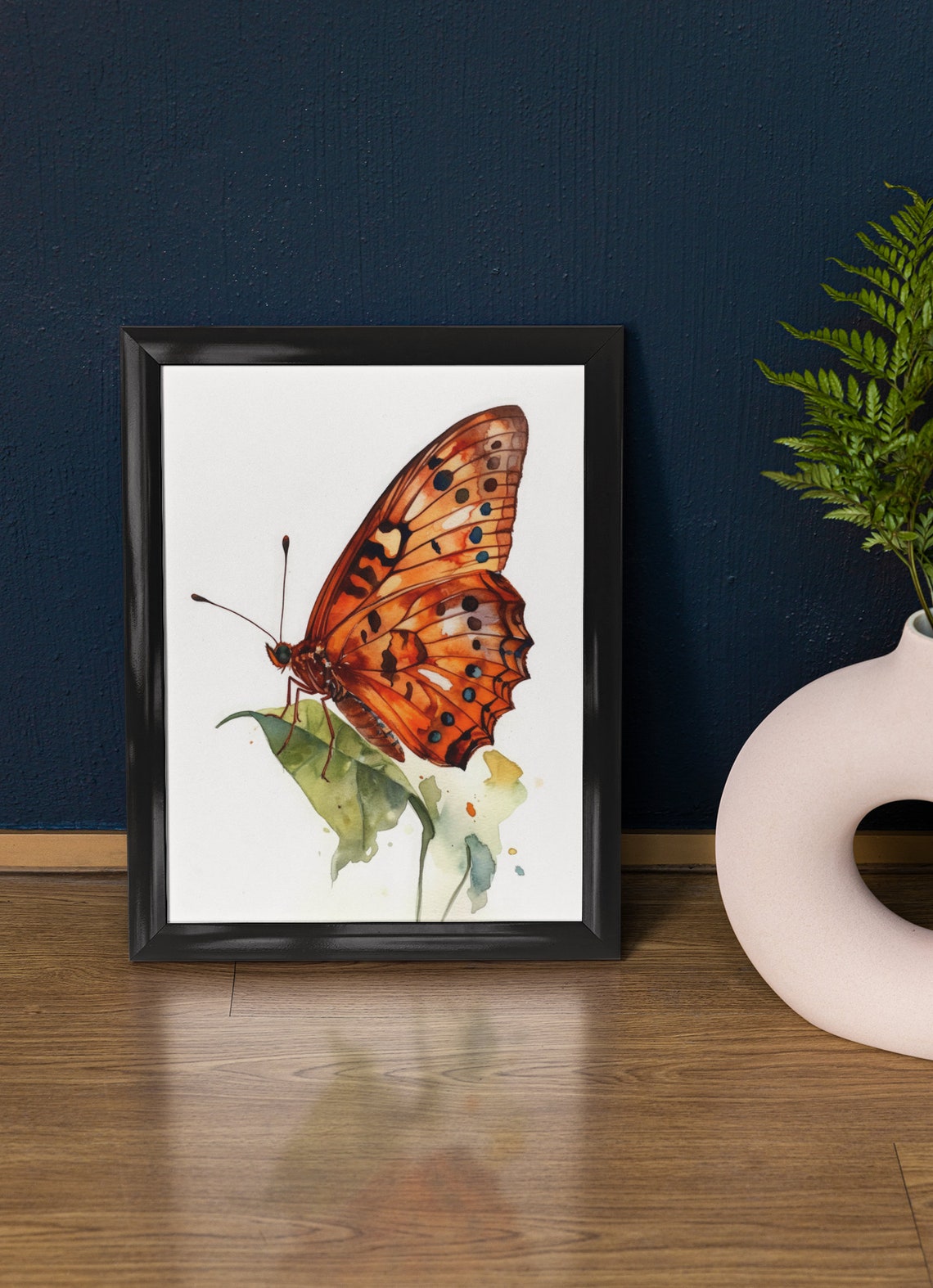 Gulf Fritillary Butterfly Art Print Butterfly Home Dcor Watercolor Butterfly Painting Insect Wall Art Nature Lover Butterflies Artwork
