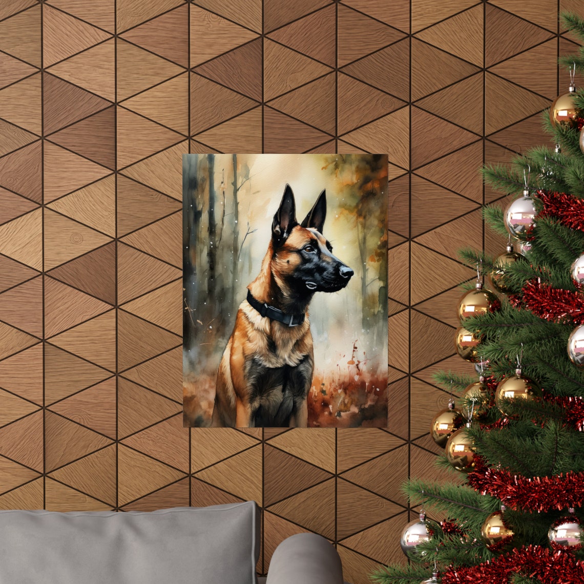 Belgian Malinois Dog Art Print Dog Wall Art Animal Art Print Animal Art Poster Dog Lover Gift Colorful Animal Wall Art Cool Dog Art - Image 3