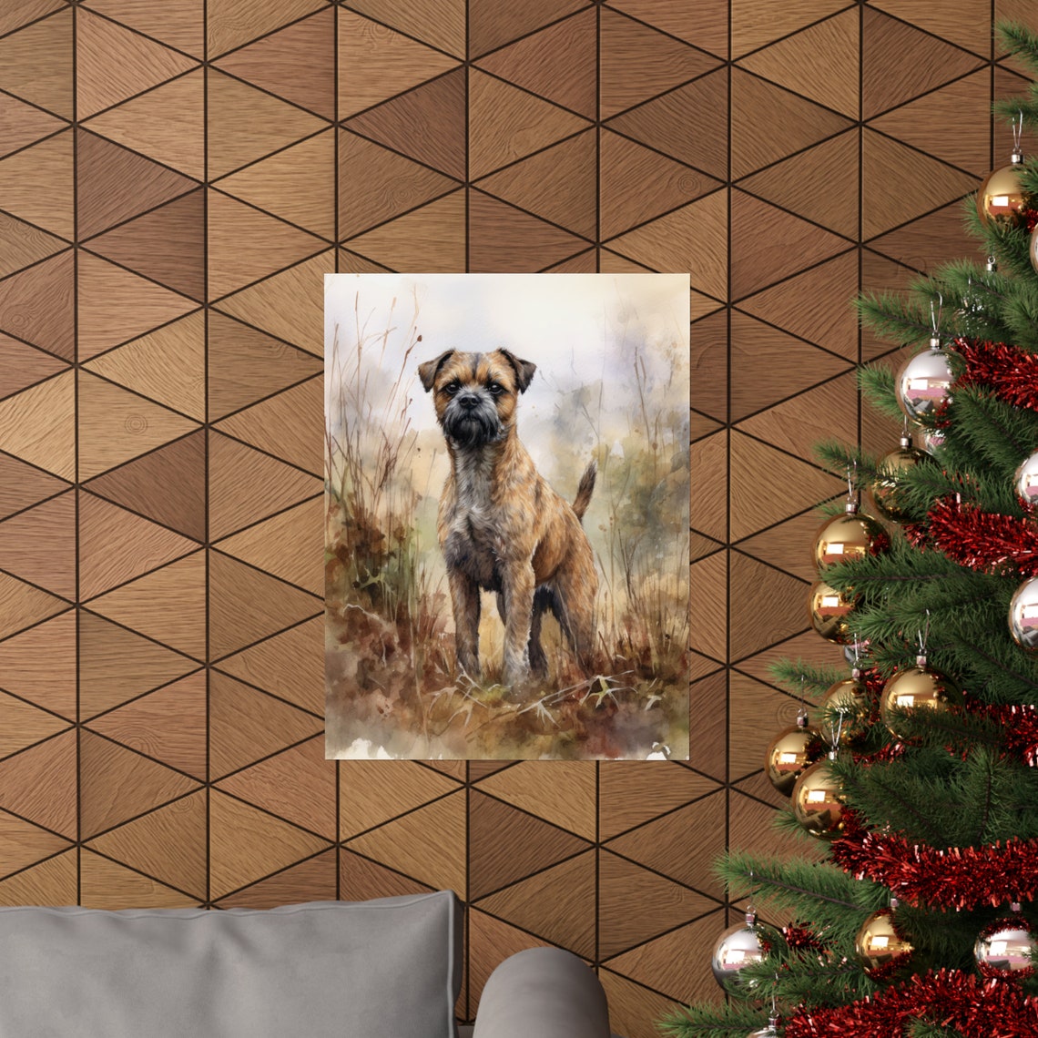 Border Terrier Dog Art Print Dog Wall Art Animal Art Print Animal Art Poster Dog Lover Gift Colorful Animal Wall Art Cool Dog Art - Image 3