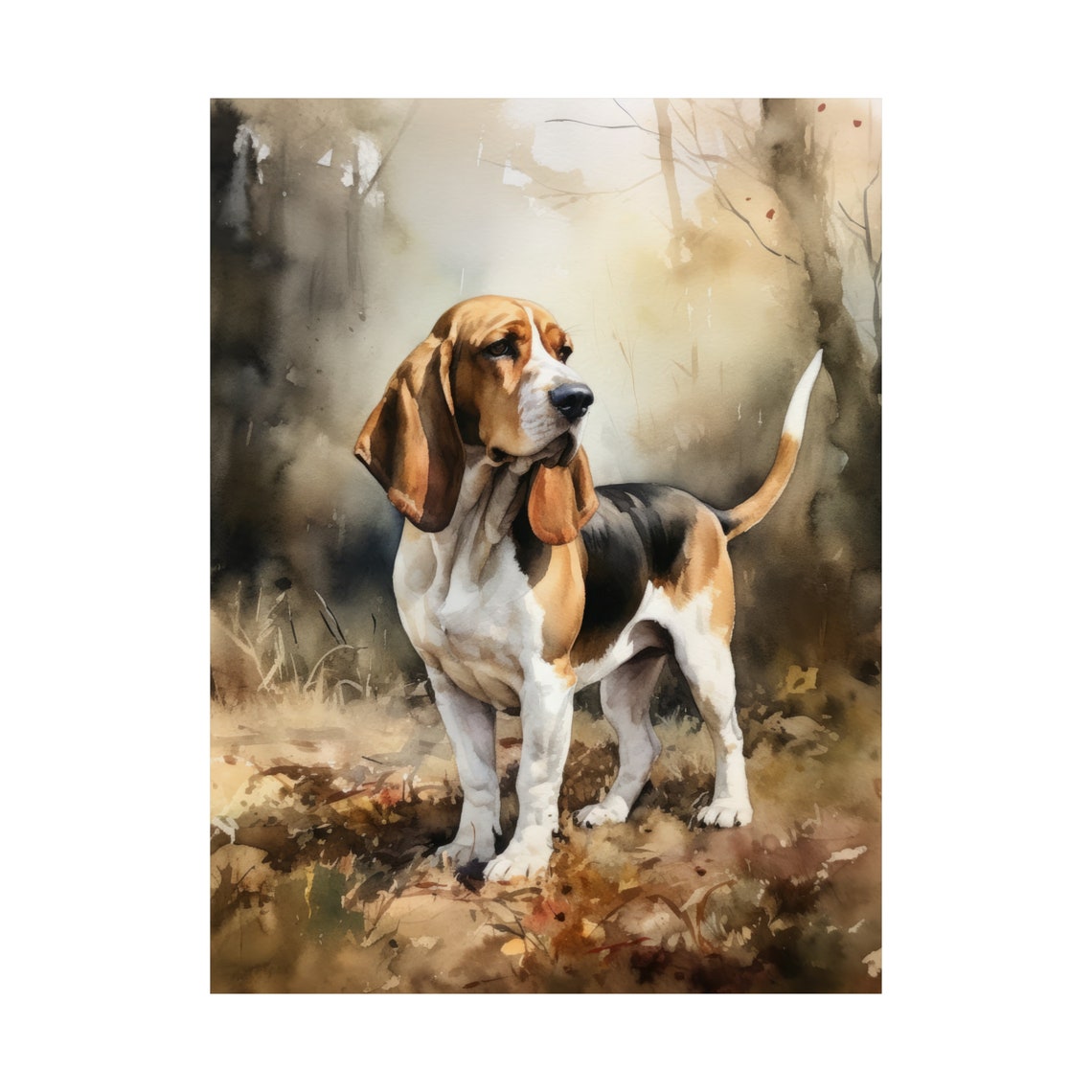 Basset Hound Dog Art Print Dog Wall Art Animal Art Print Animal Art Poster Dog Lover Gift Colorful Animal Wall Art Cool Dog Art - Image 4