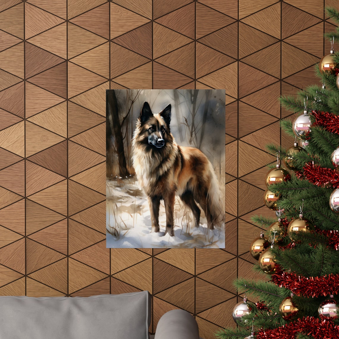 Belgian Tervuren Dog Art Print Dog Wall Art Animal Art Print Animal Art Poster Dog Lover Gift Colorful Animal Wall Art Cool Dog Art - Image 3