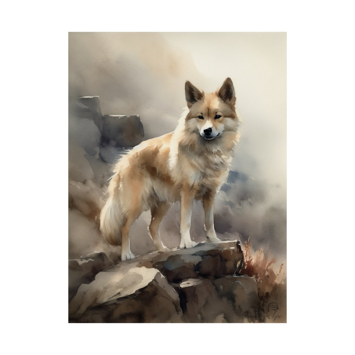 Icelandic Sheepdog Dog Art Print Dog Wall Art Animal Art Print Animal Art Poster Dog Lover Gift Colorful Animal Wall Art Cool Dog Art - Image 4