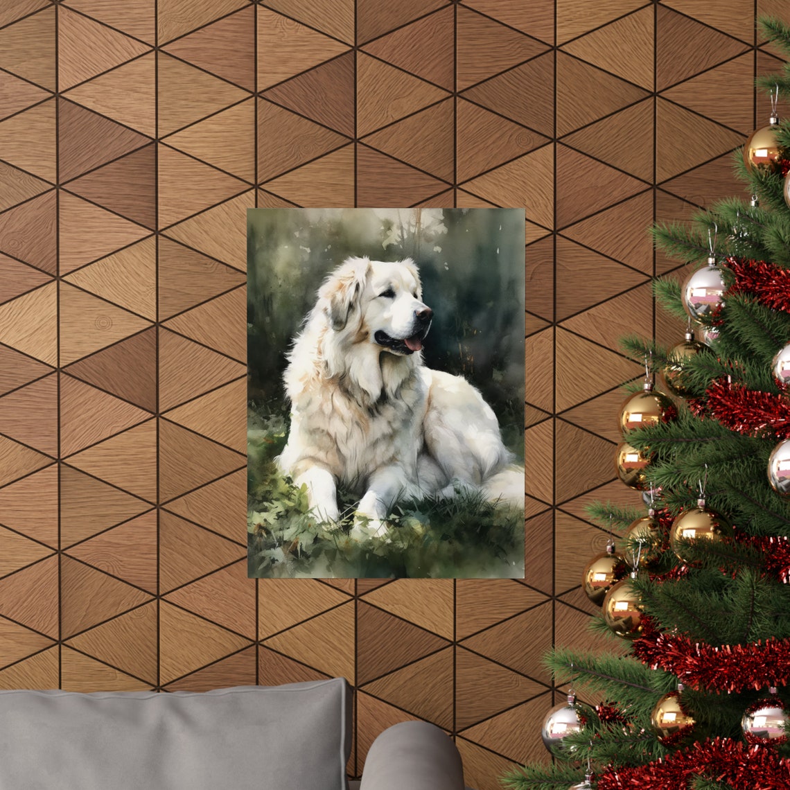 Great Pyrenees Dog Art Print Dog Wall Art Animal Art Print Animal Art Poster Dog Lover Gift Colorful Animal Wall Art Cool Dog Art - Image 3