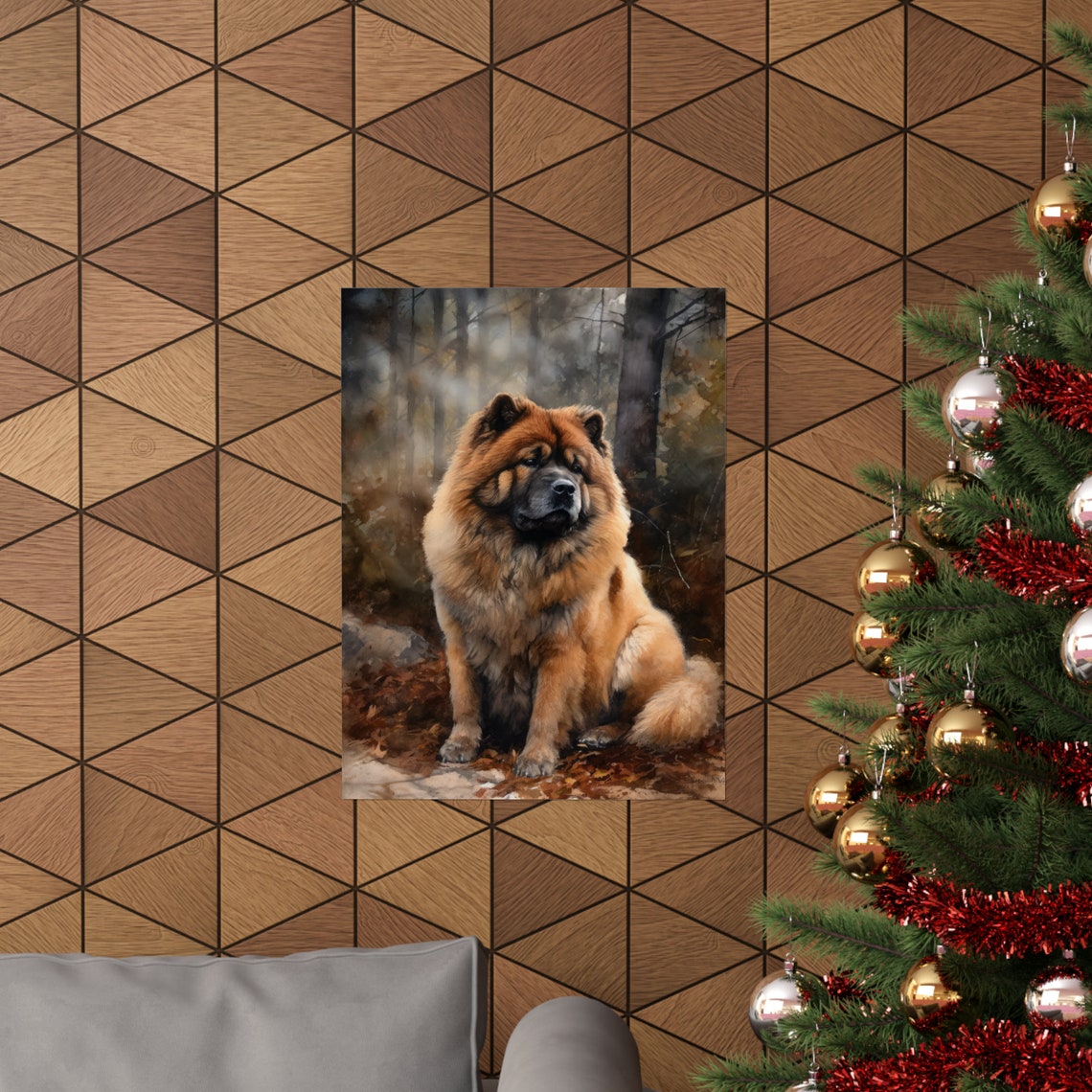 Chow Chow Dog Art Print Dog Wall Art Animal Art Print Animal Art Poster Dog Lover Gift Colorful Animal Wall Art Cool Dog Art - Image 3
