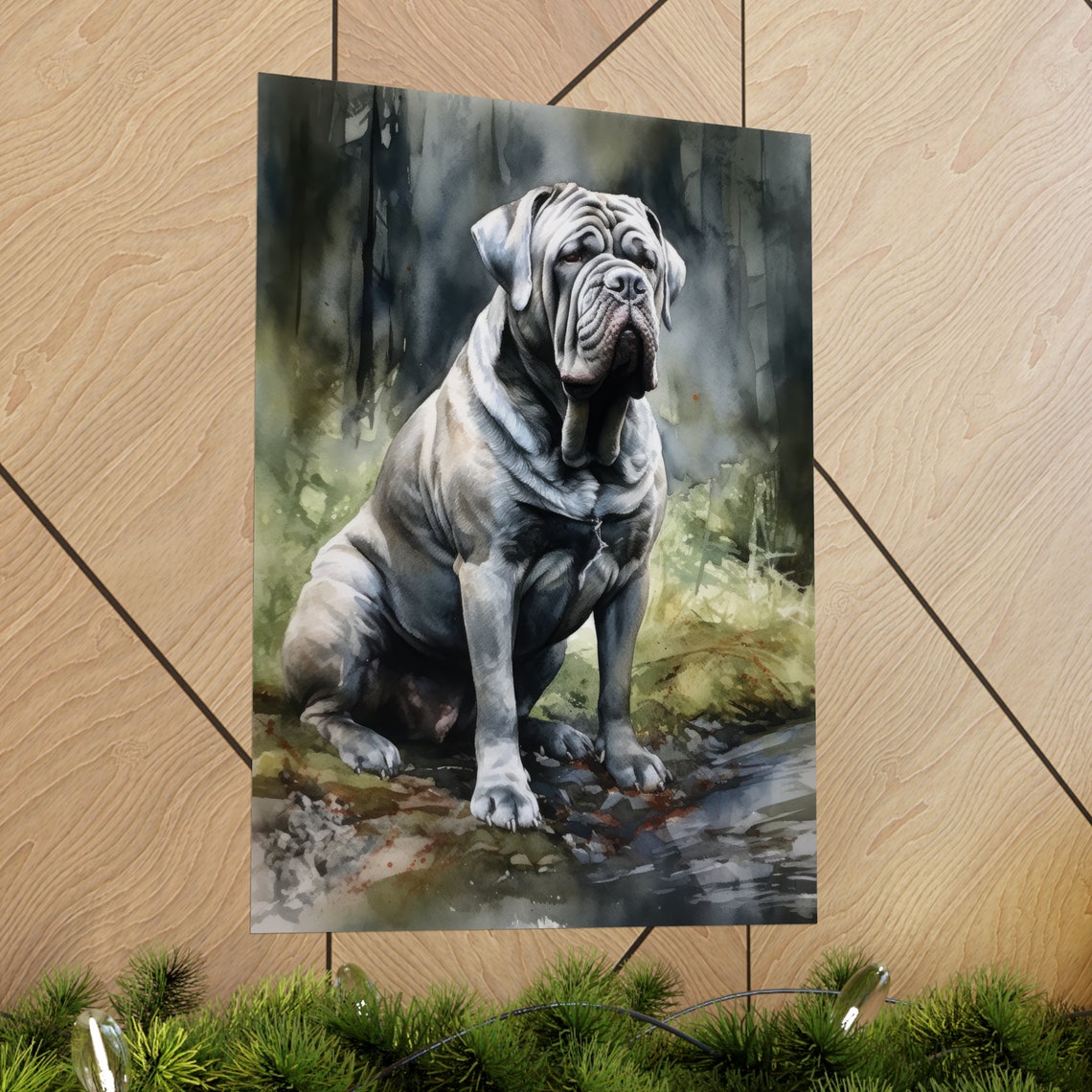 Neapolitan Mastiff Dog Art Print Dog Wall Art Animal Art Print Animal Art Poster Dog Lover Gift Colorful Animal Wall Art Cool Dog Art - Image 2