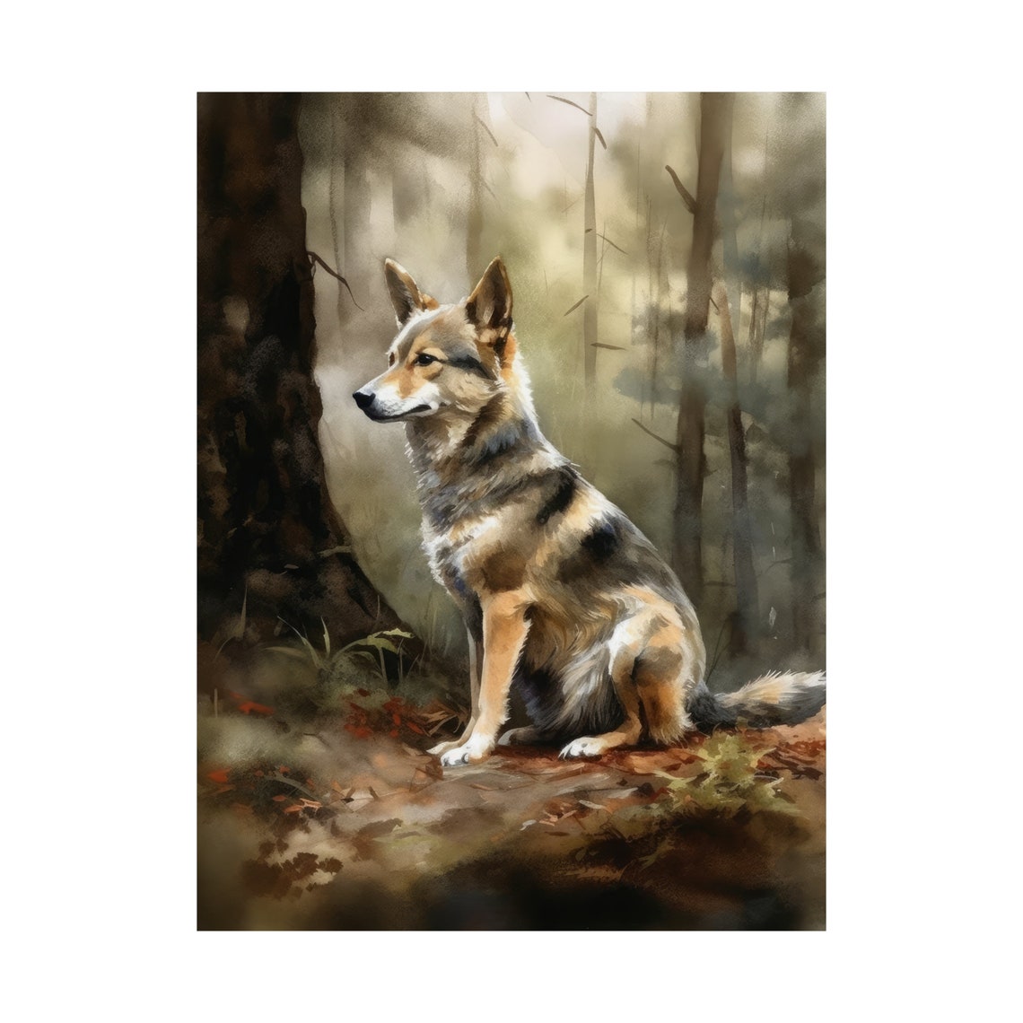 Swedish Vallhund Dog Art Print Dog Wall Art Animal Art Print Animal Art Poster Dog Lover Gift Colorful Animal Wall Art Cool Dog Art - Image 4