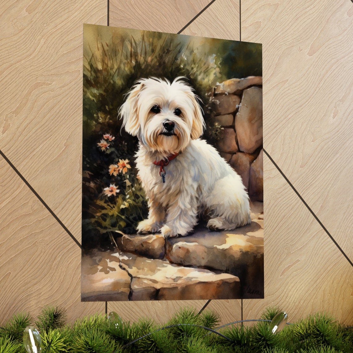 Coton De Tulear Dog Art Print Dog Wall Art Animal Art Print Animal Art Poster Dog Lover Gift Colorful Animal Wall Art Cool Dog Art - Image 2