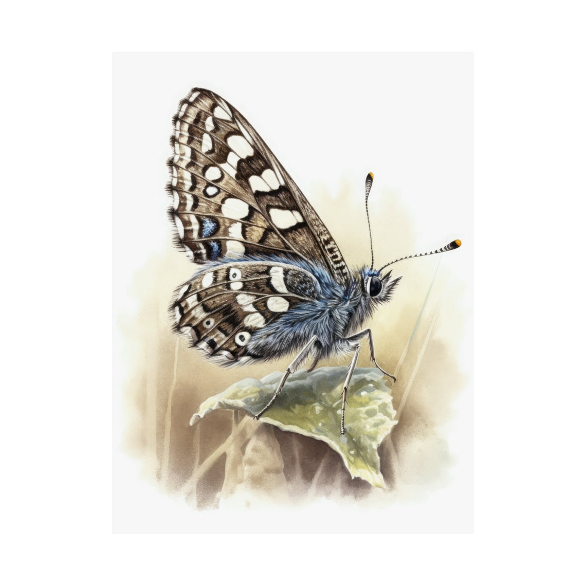 Skipper Butterfly Art Print Butterfly Home Dcor Watercolor Butterfly Painting Insect Wall Art Nature Lover Butterflies Artwork - Image 4