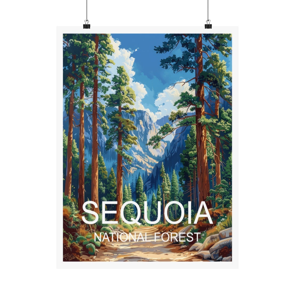 Sequoia National Forest Giant Trees Granite Cliffs Trail Poster - Image 5