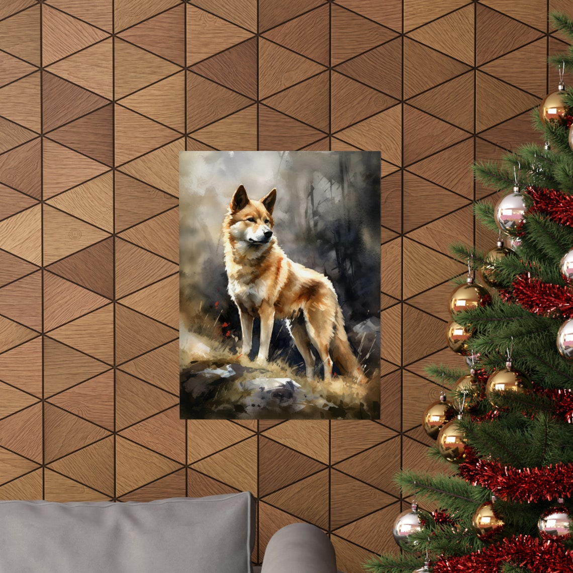 Norwegian Buhund Dog Art Print Dog Wall Art Animal Art Print Animal Art Poster Dog Lover Gift Colorful Animal Wall Art Cool Dog Art - Image 3