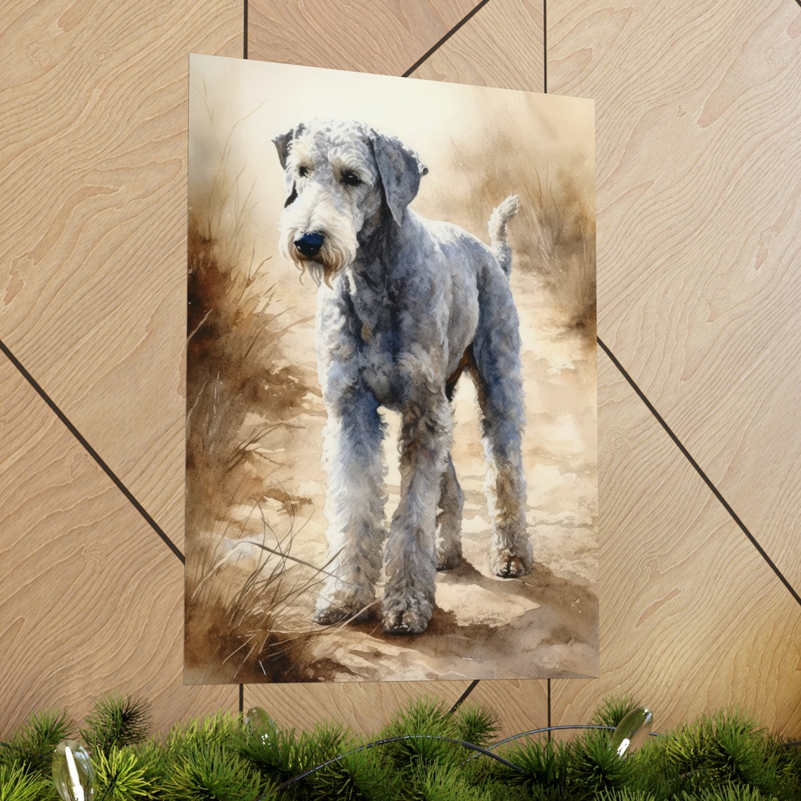 Bedlington Terrier Dog Art Print Dog Wall Art Animal Art Print Animal Art Poster Dog Lover Gift Colorful Animal Wall Art Cool Dog Art - Image 2