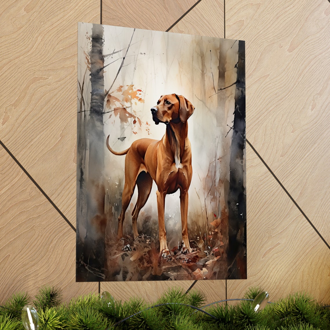 Redbone Coonhound Dog Art Print Dog Wall Art Animal Art Print Animal Art Poster Dog Lover Gift Colorful Animal Wall Art Cool Dog Art - Image 2
