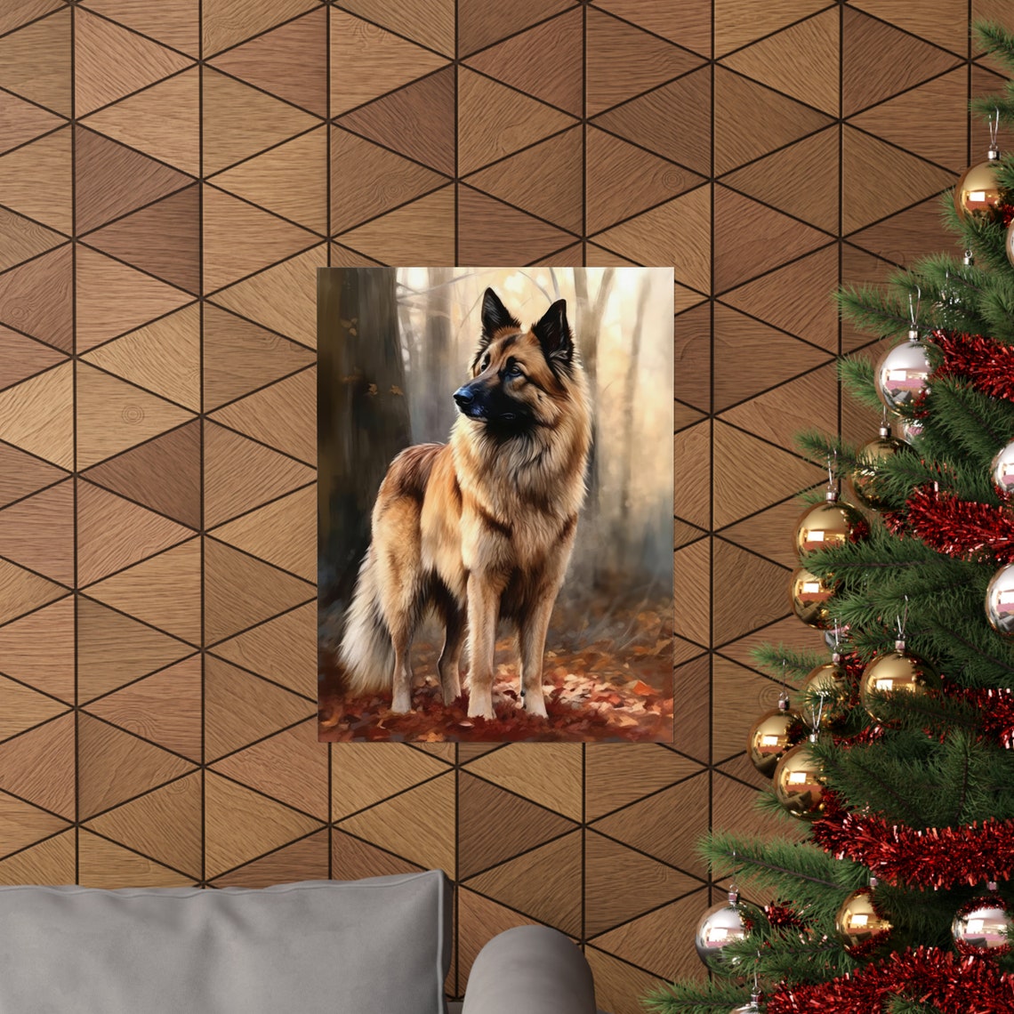 Belgian Tervuren Dog Art Print Dog Wall Art Animal Art Print Animal Art Poster Dog Lover Gift Colorful Animal Wall Art Cool Dog Art - Image 3