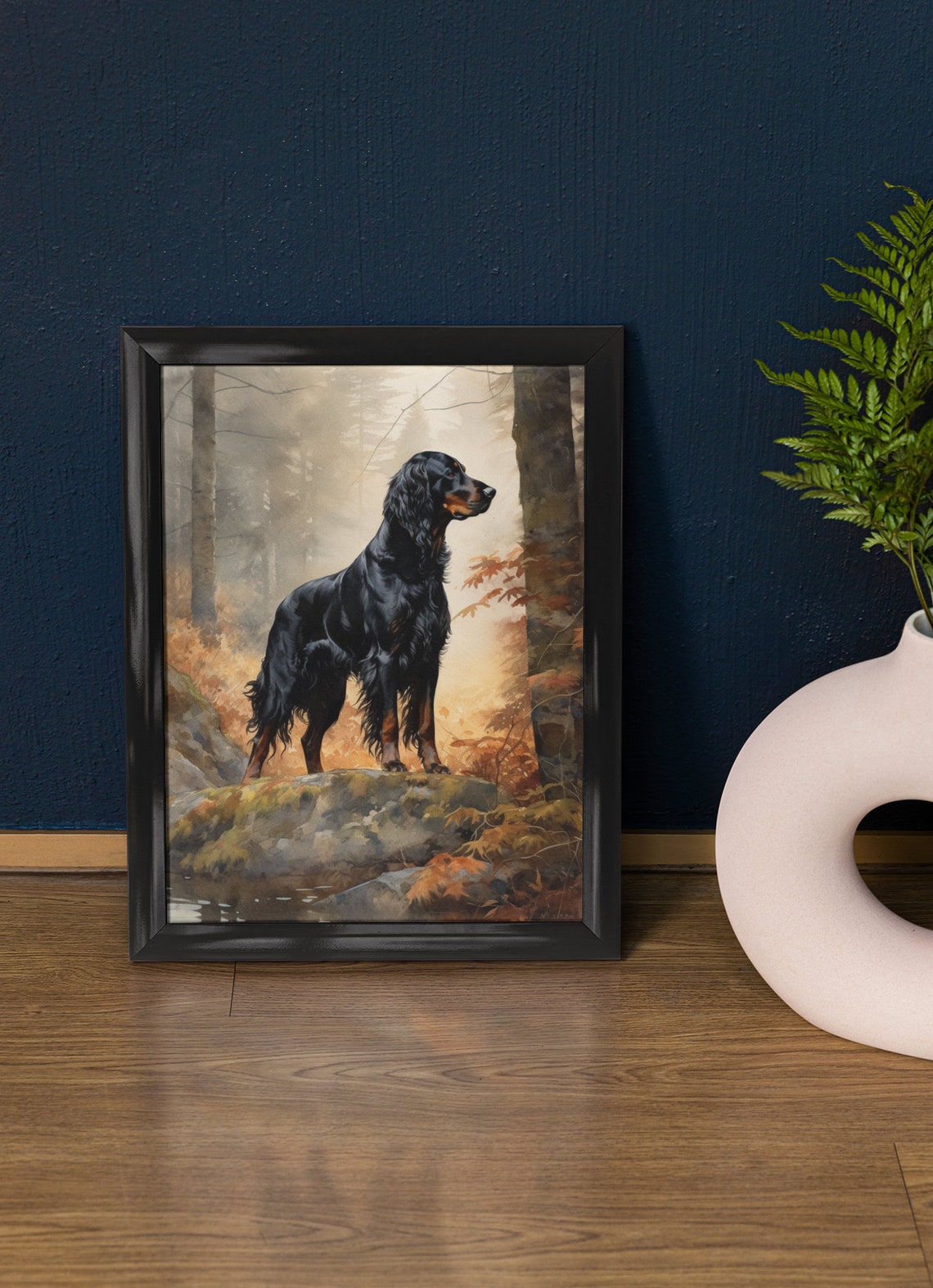 Gordon Setter Dog Art Print Dog Wall Art Animal Art Print Animal Art Poster Dog Lover Gift Colorful Animal Wall Art Cool Dog Art